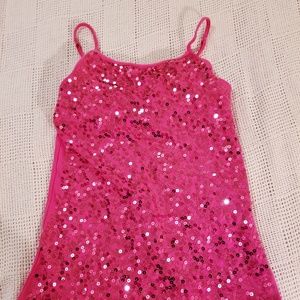 Girls' Sequin Cami Tank, Pink Size 12
